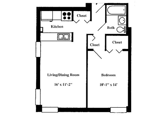 Floorplan for Westwind Towers Apartments