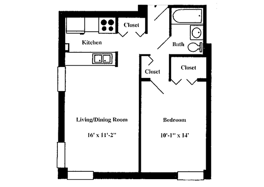 Floorplan for Westwind Towers Apartments