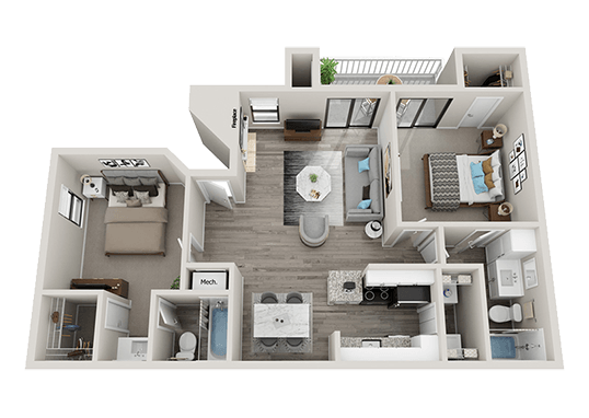 Floorplan for Orchard Park Apartments Apartments