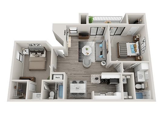 Floorplan for Orchard Park Apartments Apartments