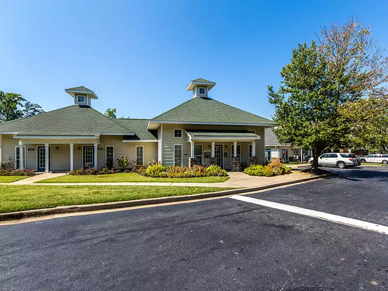 Clubhouse Exterior | Willowbrook Apartments in Greenville, SC