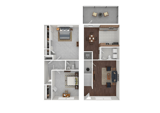 Floorplan for Patriots Place Townhomes Apartments