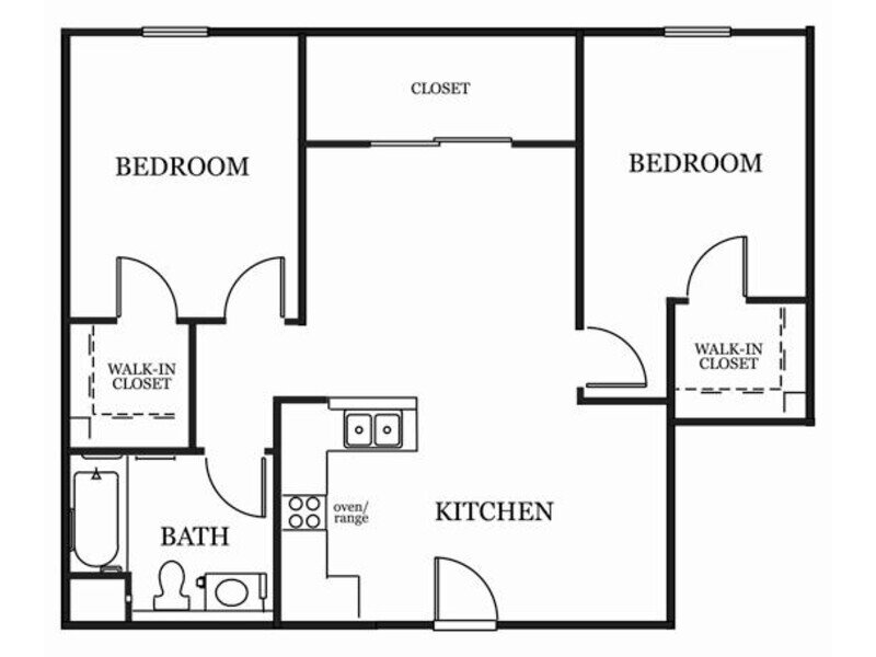 Seasons II Apartments Floor Plan 2x1