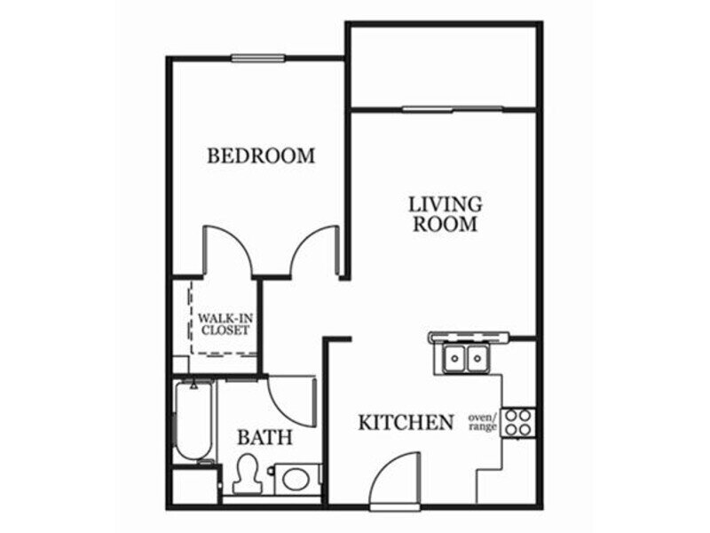 Seasons II Apartments Floor Plan 1x1