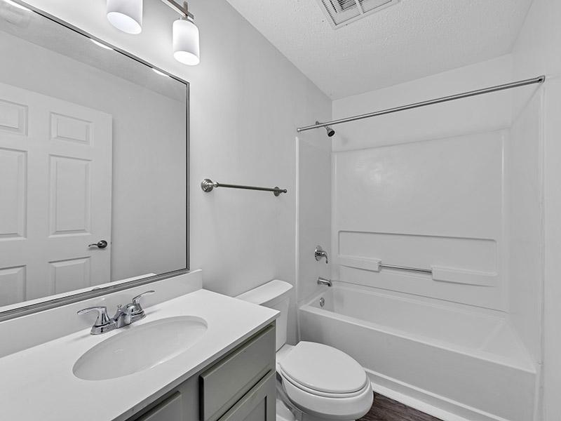 Bathroom with Tub | Osprey Place Apartments in North Charleston, SC