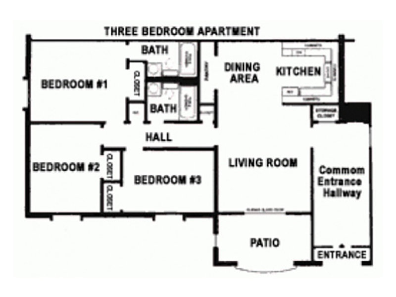 The Majesty floor plan at Ashland Commons Apartments