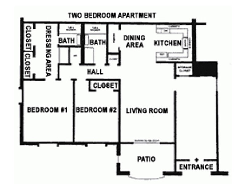 The Mahogany floor plan at Ashland Commons Apartments
