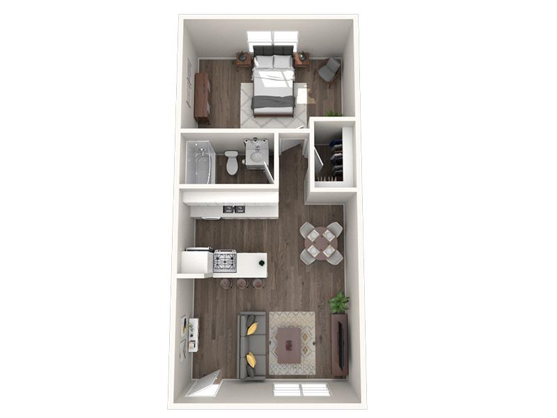 1x1 Floorplan at The Finley Apartment Homes