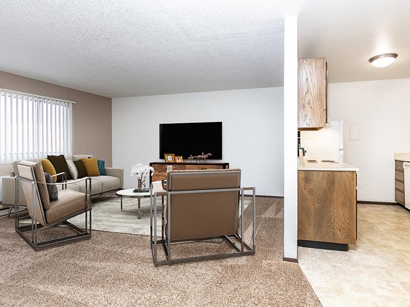 Living Room | Foxhill Apartments in Casper, WY