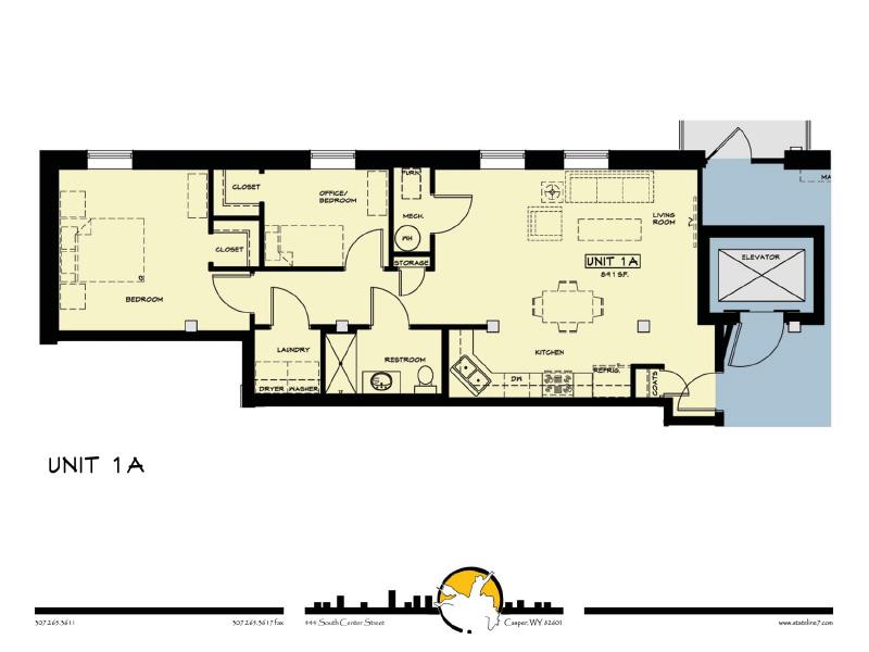 Hotel Virginia Apartments Floor Plan 1A