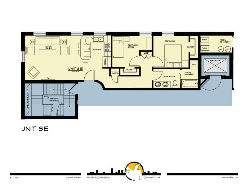 Hotel Virginia Apartments Floor Plan 3E