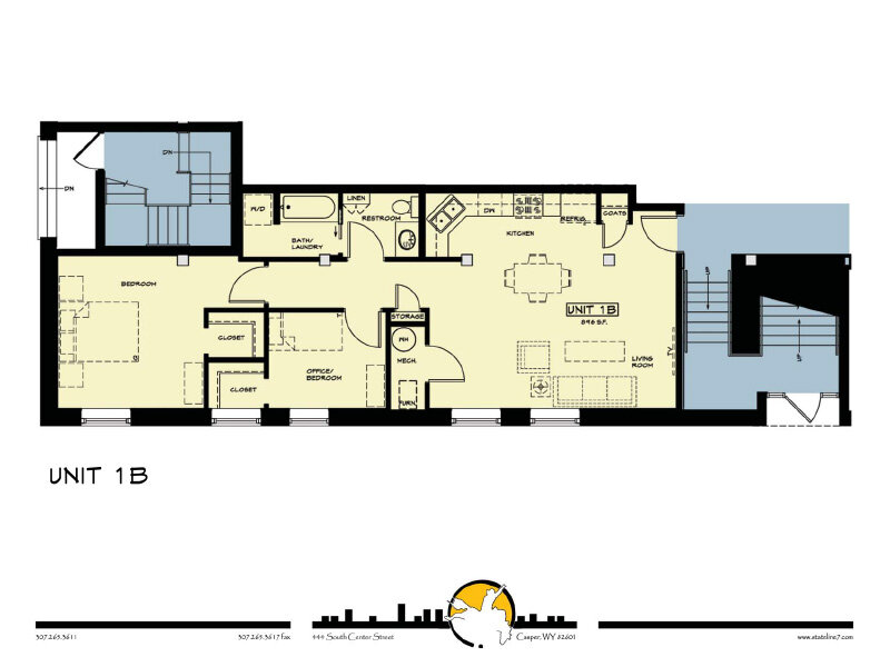 Hotel Virginia Apartments Floor Plan 1B