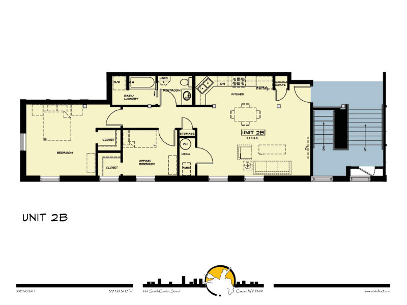 Hotel Virginia Apartments Floor Plan 2B