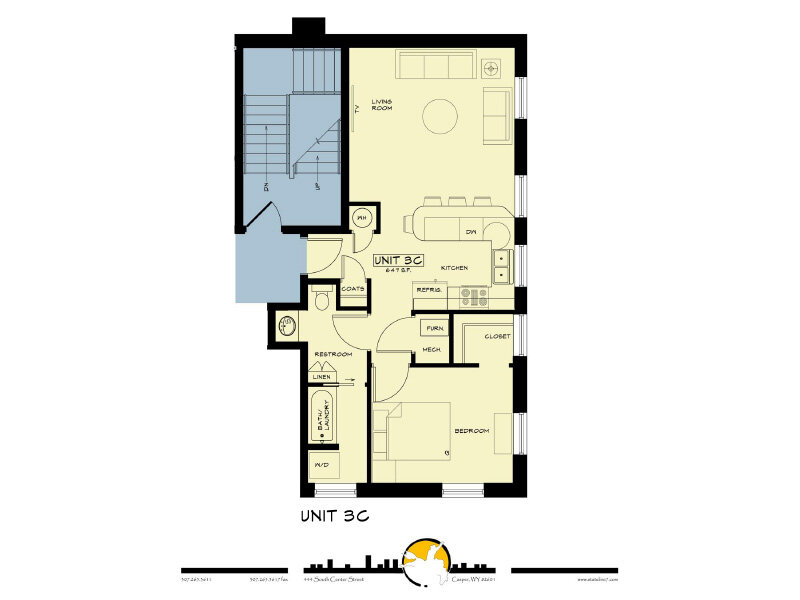 Hotel Virginia Apartments Floor Plan 3C