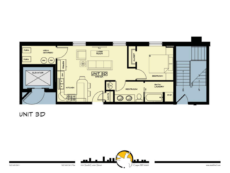 Hotel Virginia Apartments Floor Plan 3D