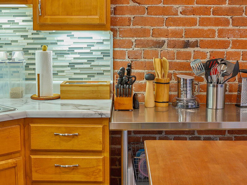 Kitchen Interior | Hotel Virginia Apartments in Casper, WY