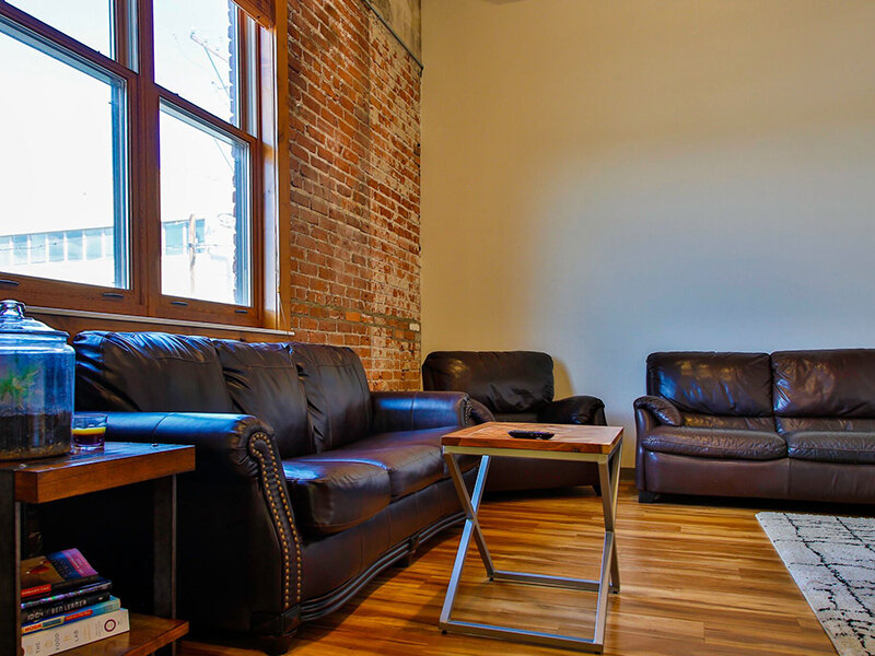Living Room | Hotel Virginia Apartments in Casper, WY