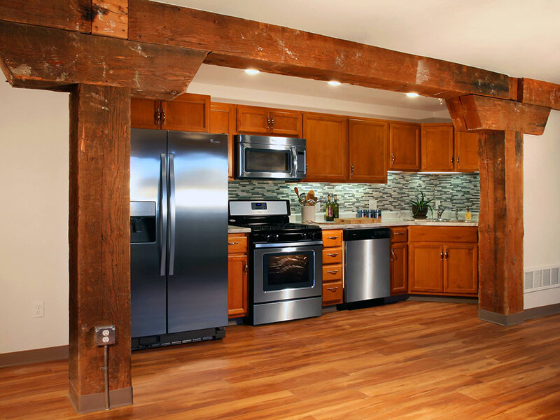 Kitchen | Hotel Virginia Apartments in Casper, WY