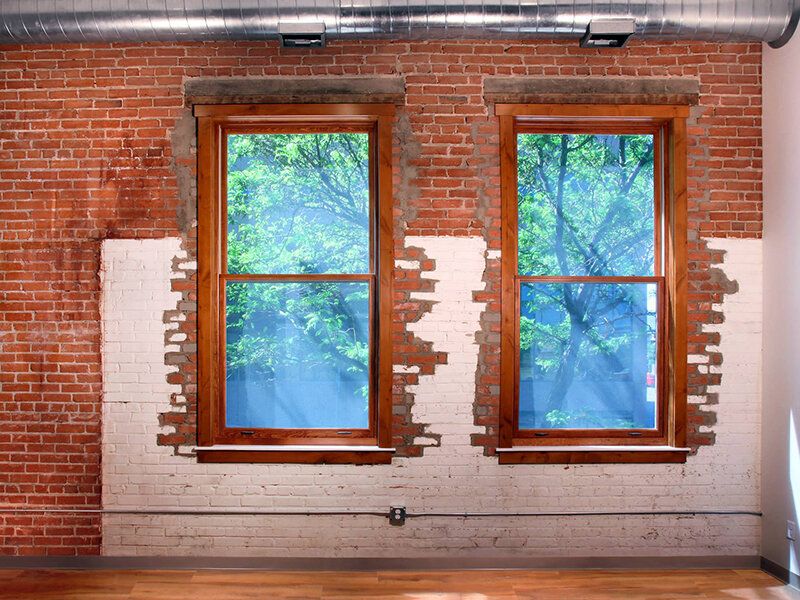 Brick Interior | Hotel Virginia Apartments in Casper, WY