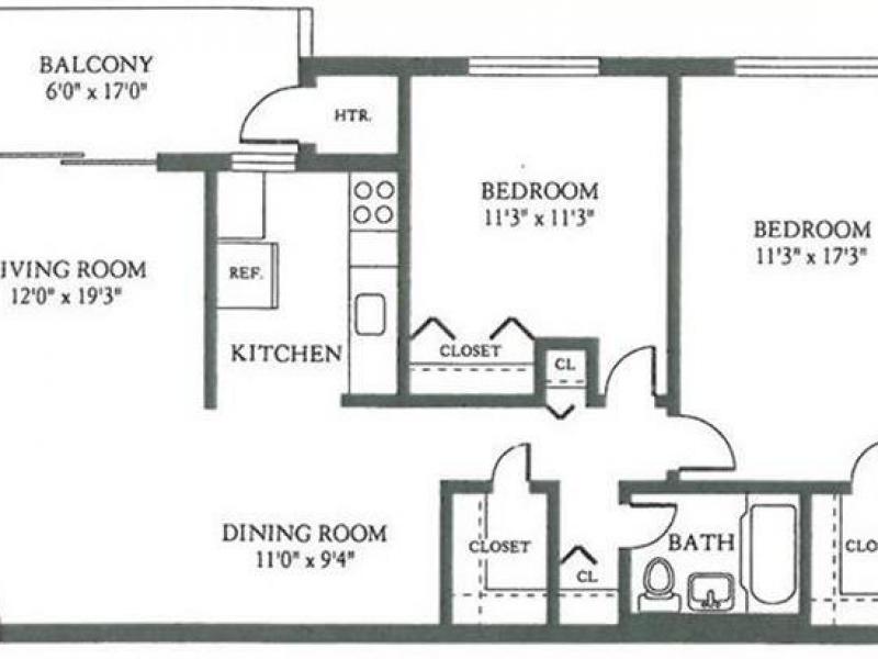 Fort Chaplin Park Apartments Floor Plan 2 Bedroom