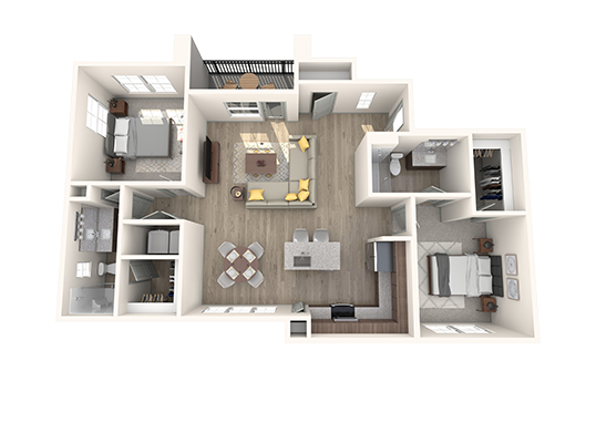 Floorplan for Kalon Luxury Apartments Apartments