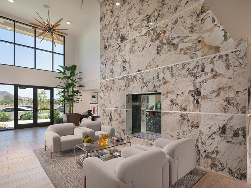 Interior Fireplace | Kalon Luxury Apartments