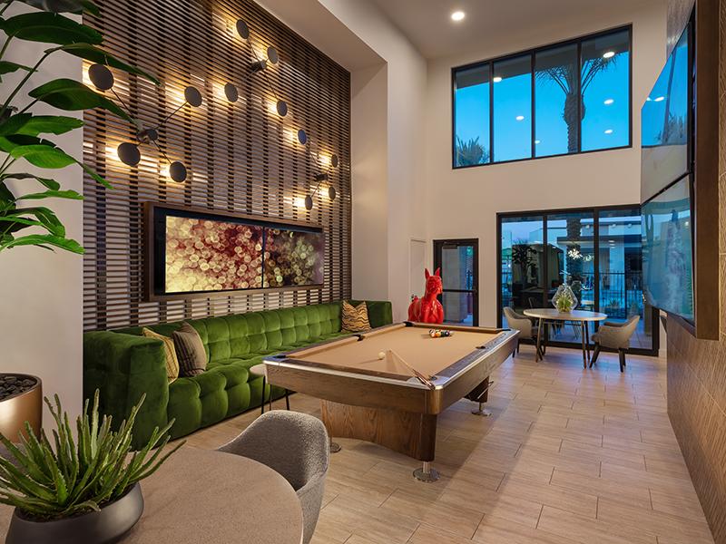 Interior Pool Table | Kalon Luxury Apartments