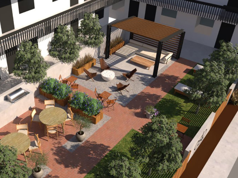 Exterior Seating Rendering | Oslo On 6th