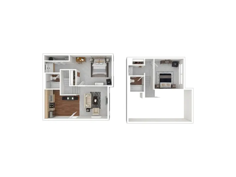 Wright 2 Bedroom Loft floorplan