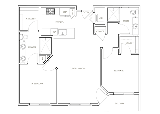 Floorplan for Seventyone15 McDowell Apartments