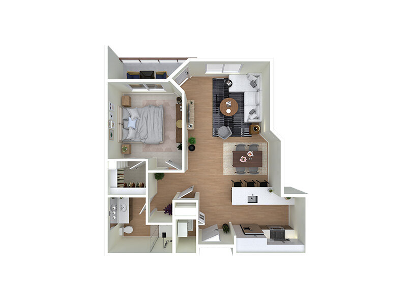 Our A4 is a 1 Bedroom, 1 Bathroom Apartment