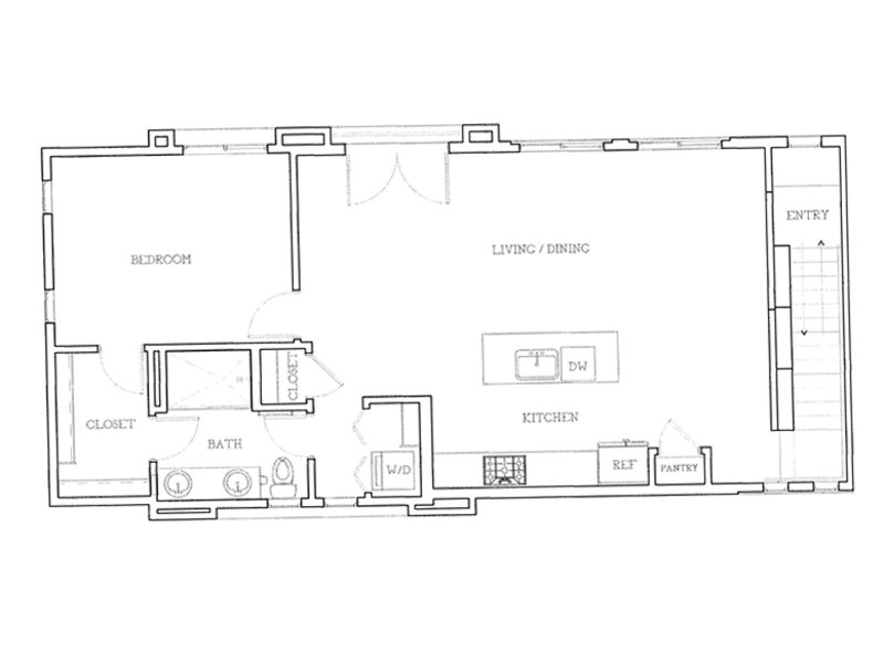 A1 Floorplan at Seventyone15 McDowell