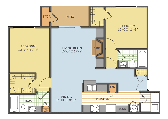 Floorplan for Terraces at Fieldstone Apartments