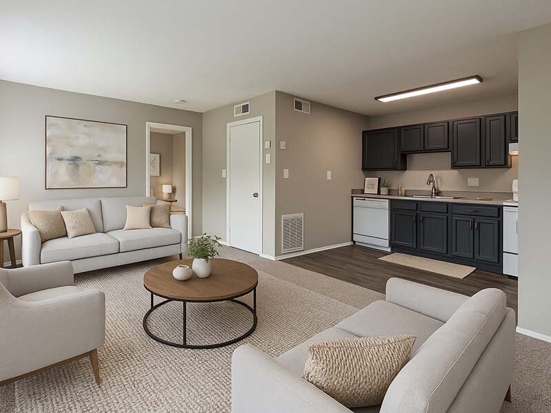 Model Living Room | Timber Pointe Apartments