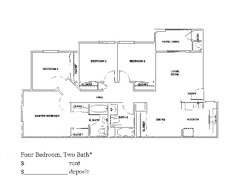 Valle Verde Apartments Floor Plan 4x2