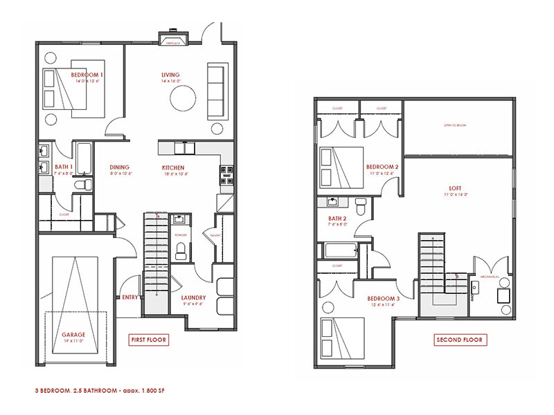 3 Bedroom Townhome