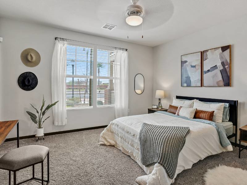 Bedroom with Ceiling Fan | Gateway at Cooley Station