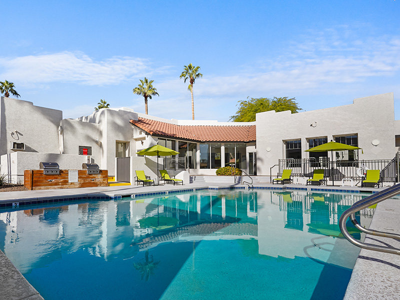 Pool and Grill Area | The Residences at Palm Valley