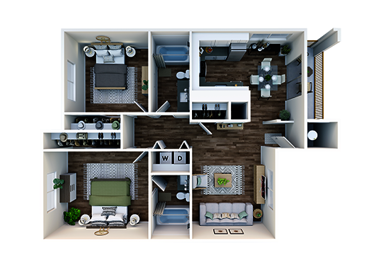 Floorplan for Astero Mesa East Apartments