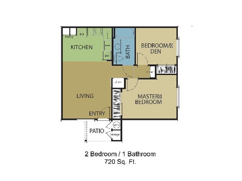 2x1 floor plan at Vintage Park Senior Apartments