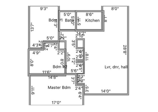 Floorplan for Autumn Trace Apartments