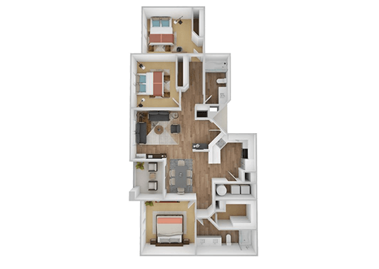 Floorplan for Portola South Mountain Apartments