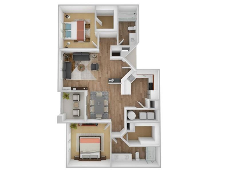2 Bedroom C Floorplan