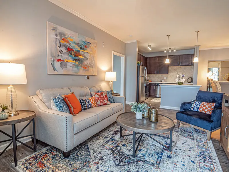 Living Room | The Crest at Brier Creek Raleigh Apartments