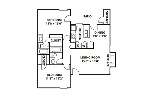 Floorplan for The Park at Ferentino Apartments