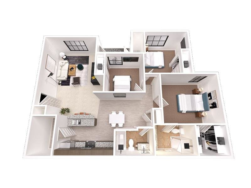 3x2-1207 Upgraded Floorplan at Reserve at Stone Hollow