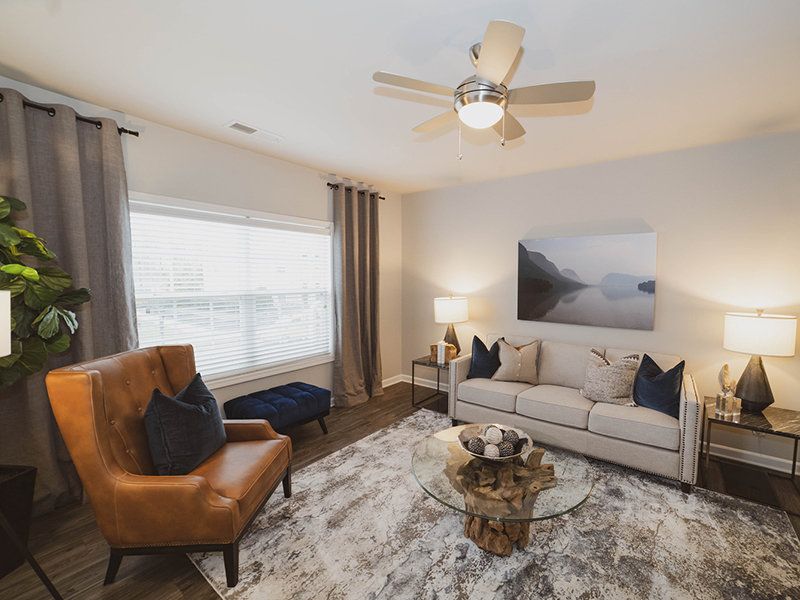 Furnished Living Room | Reserve at Stone Hollow Apartments in Charlotte, NC