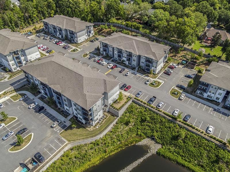 Aerial View of Parking Lot | Willows at the University Apartments in Charlotte, NC