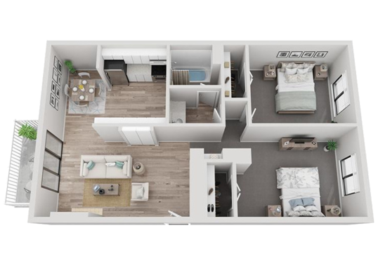 Floorplan for Aspen Village Apartments