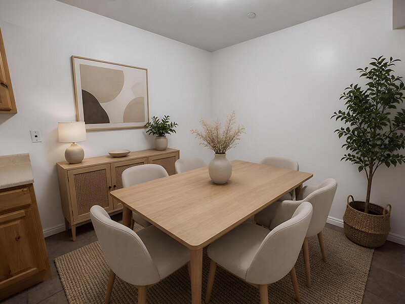 Dining Room Table with Wall Art | Autumn Hills Apartments